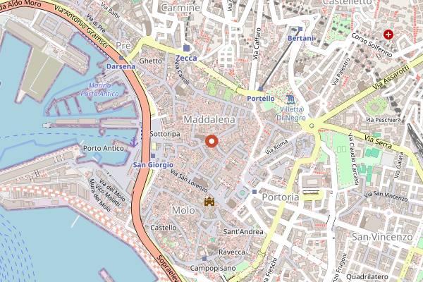 Map showing Pasticceria Klainguti in Genoa