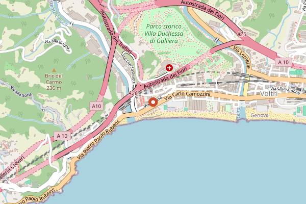 Map showing La Voglia Matta in Genoa