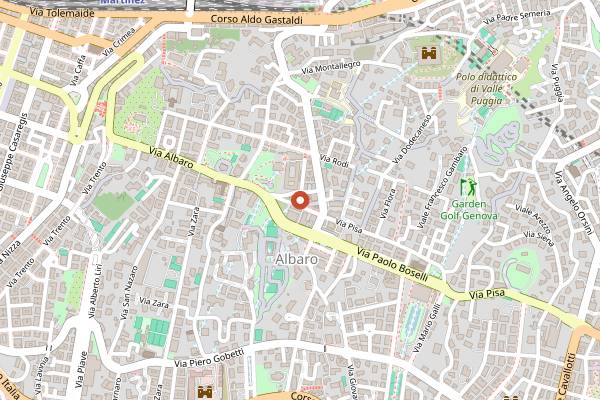 Map showing Ostetrattoria in Genoa