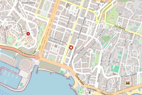 Map showing Pizzeria PizzaMaria in Genoa