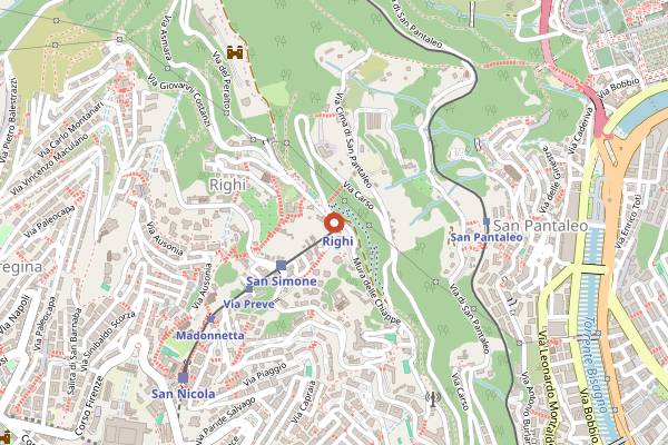 Map showing Ristorante Montallegro in Genoa