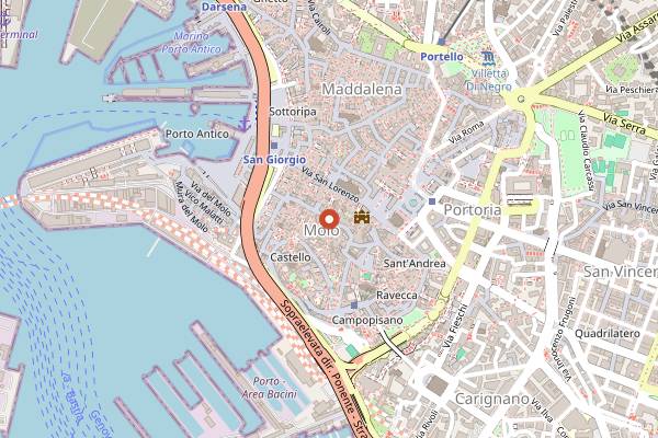 Map showing Sà Pesta in Genoa