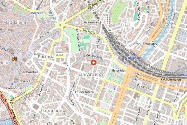 Map showing Angelina in Genoa
