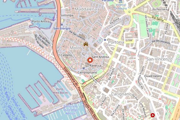 Map showing Tiflis in Genoa