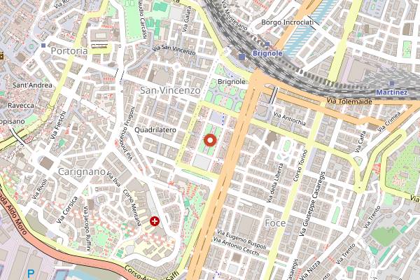 Map showing Oktoberfest Genova in Genoa
