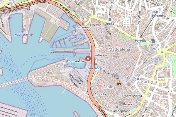 Map showing where the festival is in Genoa