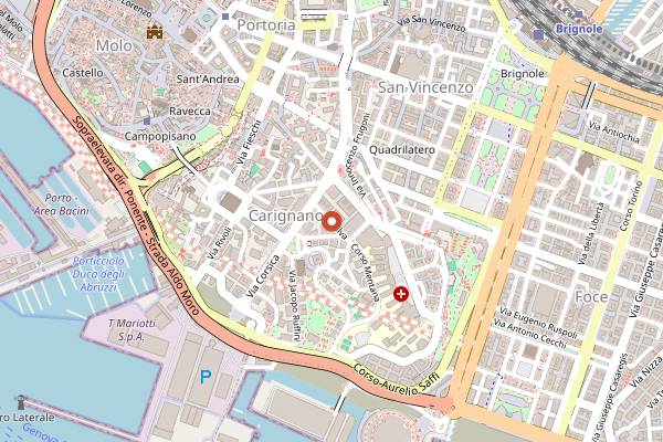 Map showing Isi Ivano Ricchebono Chef in Genoa