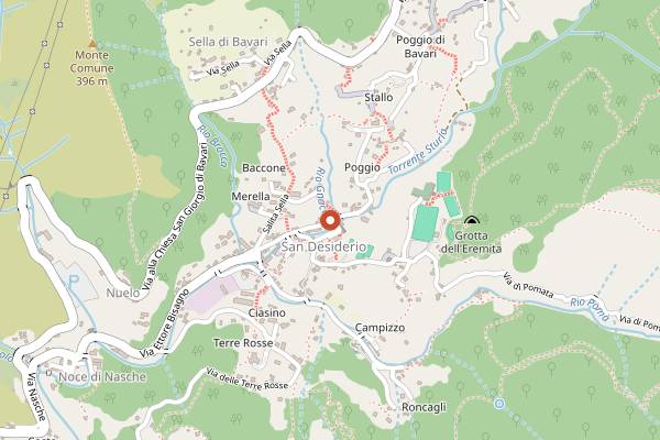 Map showing Trattoria detta del Bruxaboschi in Genoa