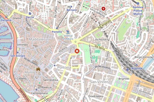 Map showing L'Antica Pizzeria Da Michele in Genoa