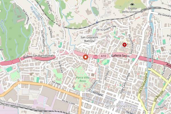Map showing Pizzeria Da Raffa in Genoa