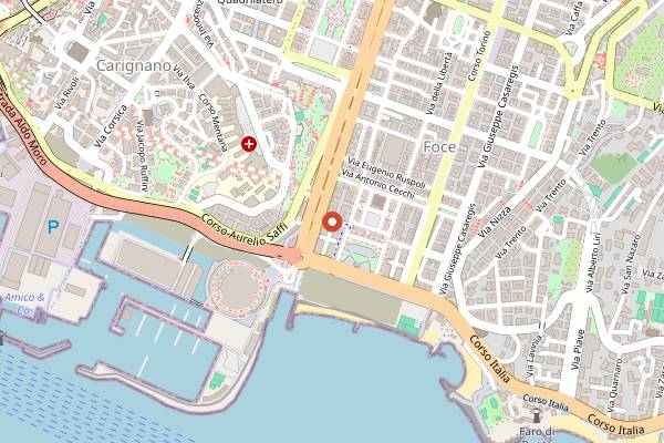 Map showing Ippogrifo in Genoa
