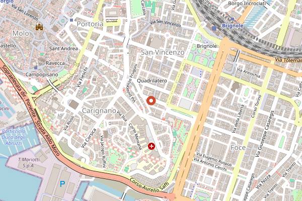 Map showing Le Cicale in Città in Genoa