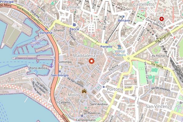 Map showing Macelli44 Agri-bistrot in Genoa
