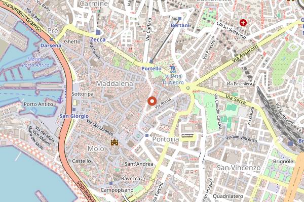 Map showing PEsciolino in Genoa