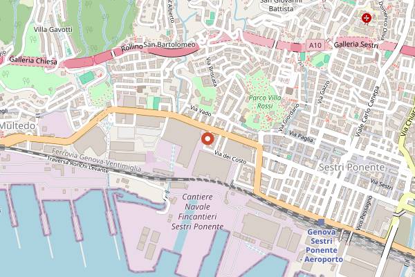Map showing Toe Drue Antica Osteria in Genoa