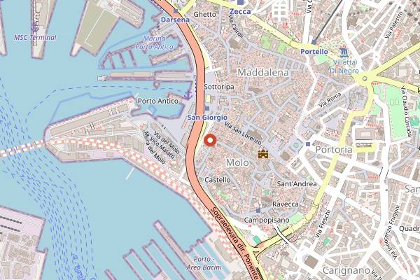 Map showing Antica Sciamadda in Genoa