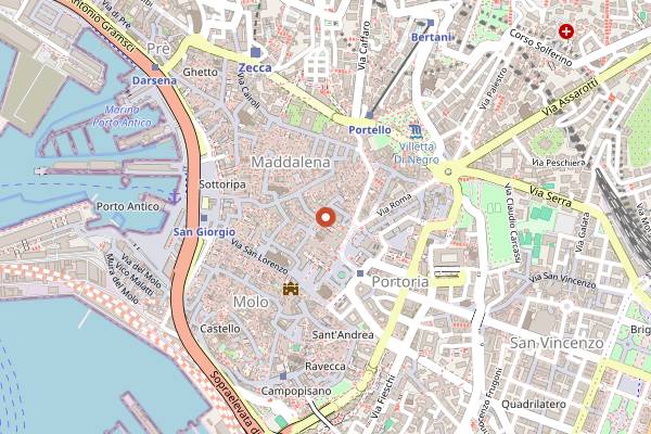 Map showing Antico Forno della Casana in Genoa