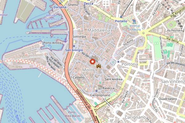 Map showing Le Delizie dell'Amico in Genoa
