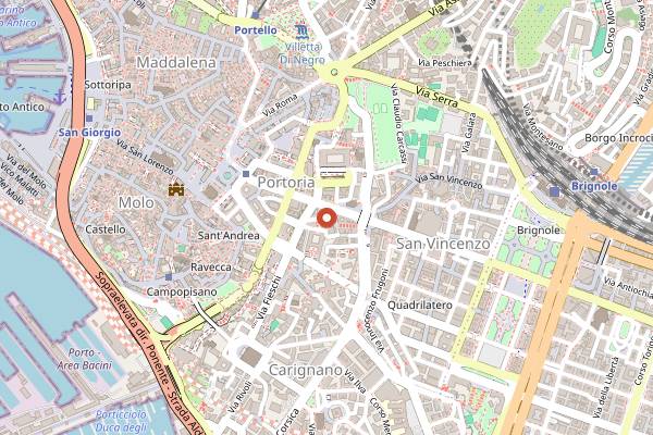 Map showing Strakkino in Genoa
