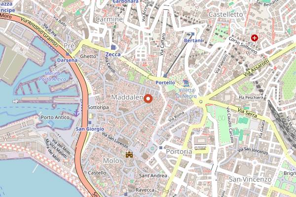 Map showing Bella Bu in Genoa
