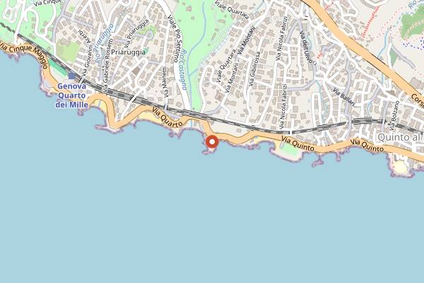 Map showing CasaGaja in Genoa