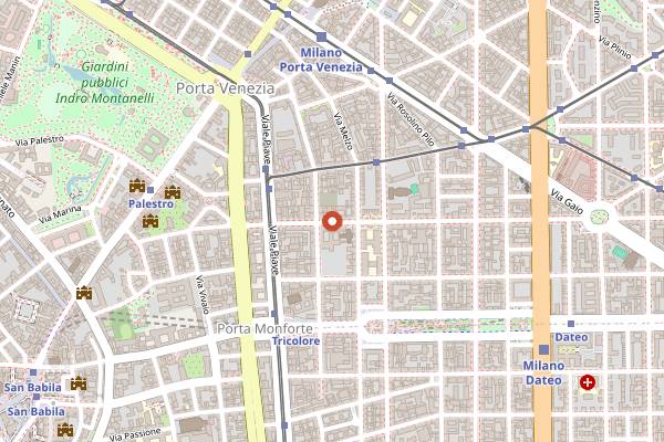 Map showing Crosta in Milan