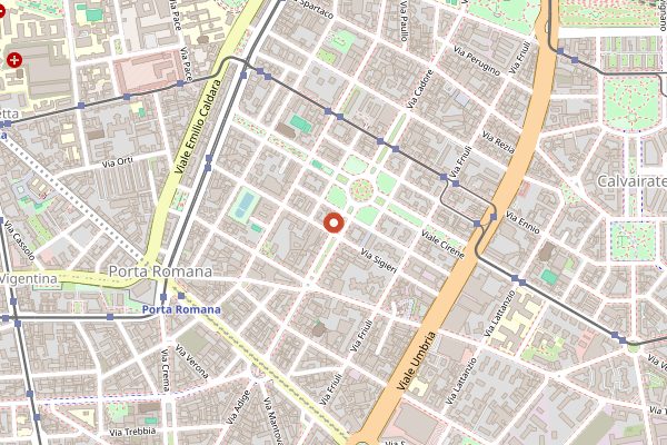 Map showing Davide Longoni Pane in Milan