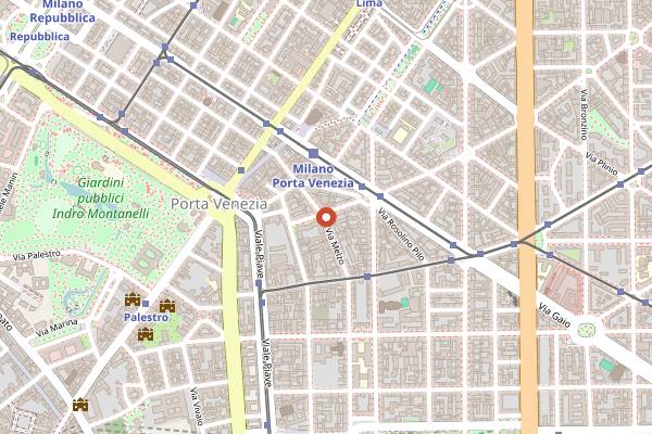Map showing Égalité in Milan