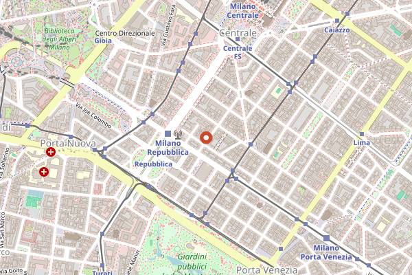 Map showing Gelsomina in Milan