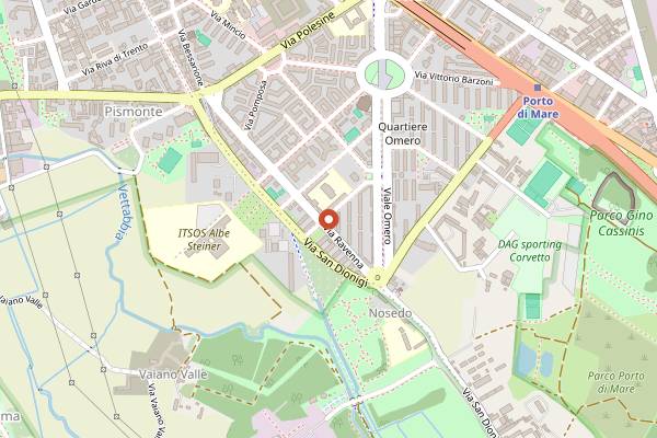 Map showing Gobbato Bakery in Milan