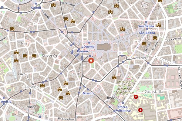 Map showing Iginio Massari Alta Pasticceria in Milan