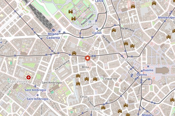 Map showing Marchesi 1824 in Milan