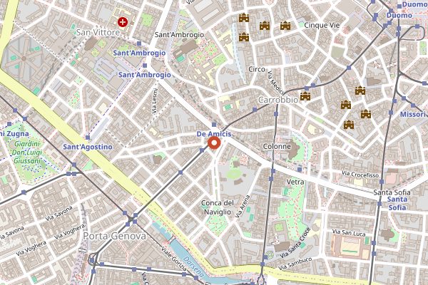 Map showing Pasticceria Cucchi in Milan