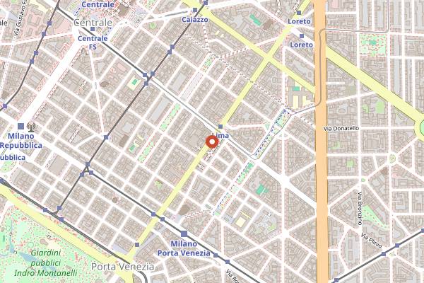Map showing Cin Cin in Milan
