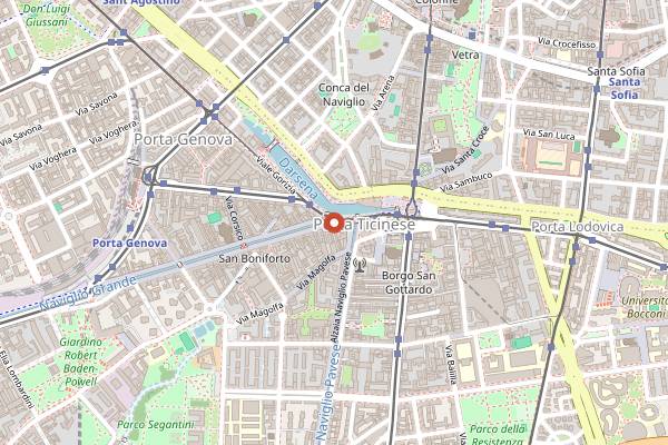 Map showing La Ringhiera in Milan