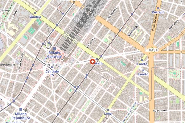 Map showing Mogamo in Milan