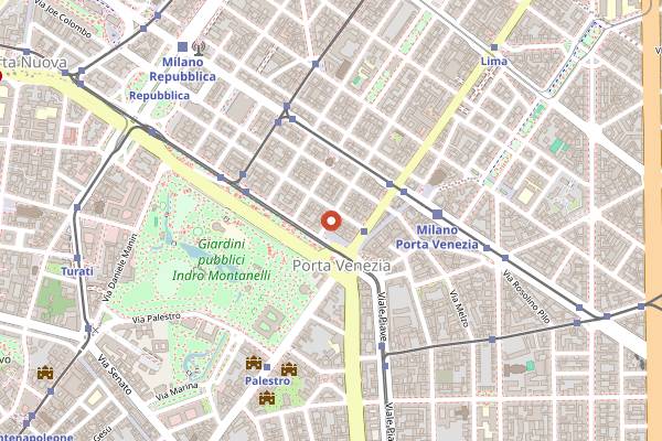 Map showing Orange Spritz Bar in Milan