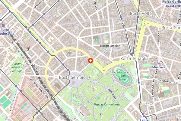 Map showing Pils Pub in Milan