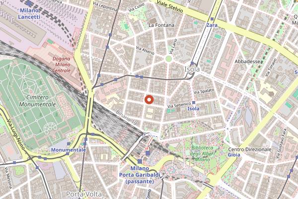 Map showing Vinyl Pub in Milan