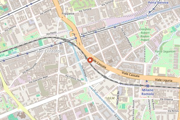 Map showing Birra Rathaus in Milan