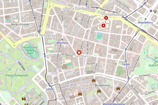 Map showing Baladin Milano in Milan