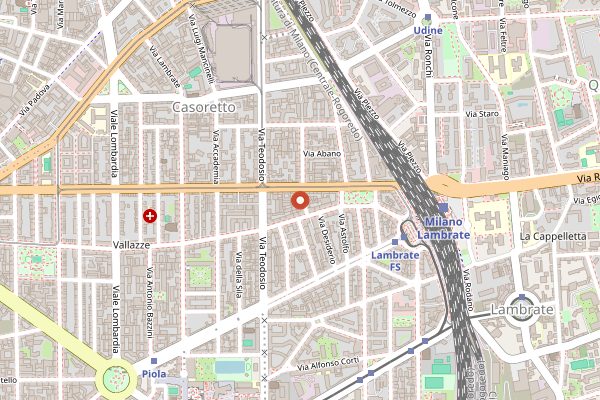 Map showing Birrificio Lambrate in Milan