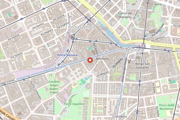 Map showing Tap House in Milan