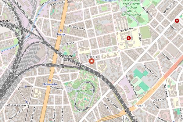 Map showing Panini Turro in Milan