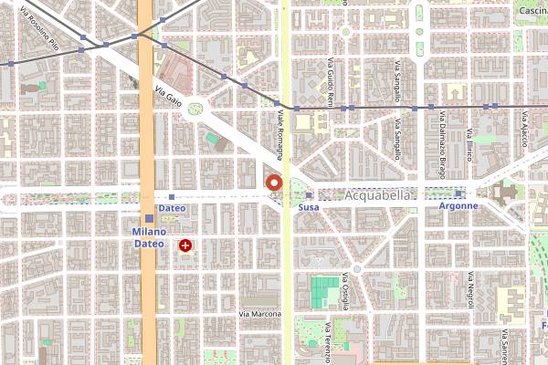 Map showing Filante in Milan