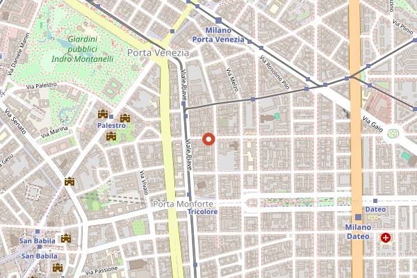 Map showing Giolina in Milan