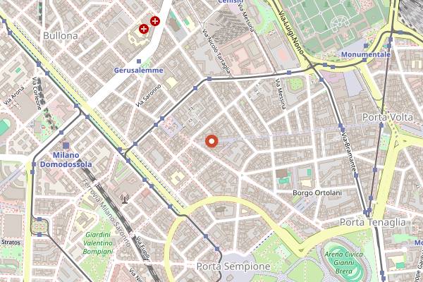 Map showing Pizzeria da Giuliano in Milan