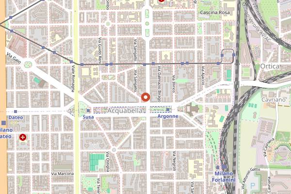 Map showing Bar Fusina in Milan