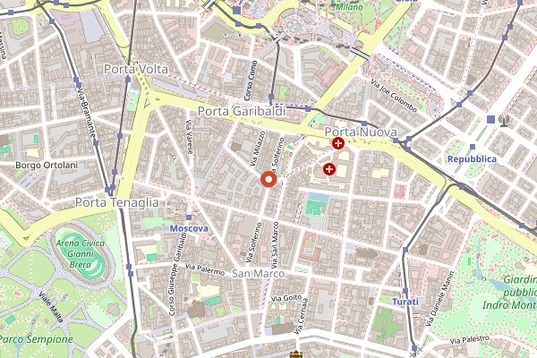 Map showing Cafezal in Milan
