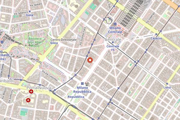 Map showing Caretto Café Bistrot in Milan
